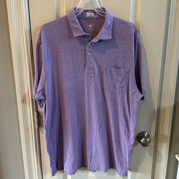 Johnnie-O Hangin' Out HeatheredOriginal Polo Shirt Size X-Large Logo Golf Preppy - Picture 1 of 5